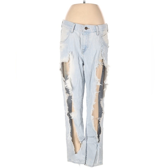 Wildfox Extreme Distressed Light Wash Jeans – Size 25 - Picture 2 of 5
